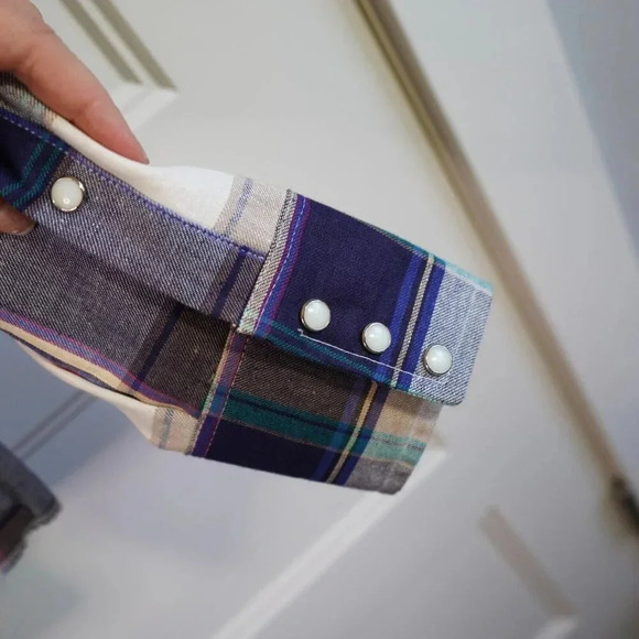 Wrangler Long Sleeve Mens 17-36 Plaid‎ X-Long Tails Pre-Shrunk Made in USA - Picture 8 of 8